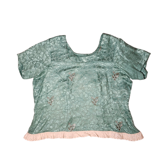 Southern Bollywood Aqua - Cropped Top